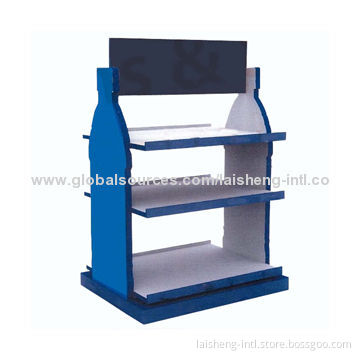 Wooden water display shelves